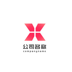 红色简约X字母运动娱乐休闲行业logo