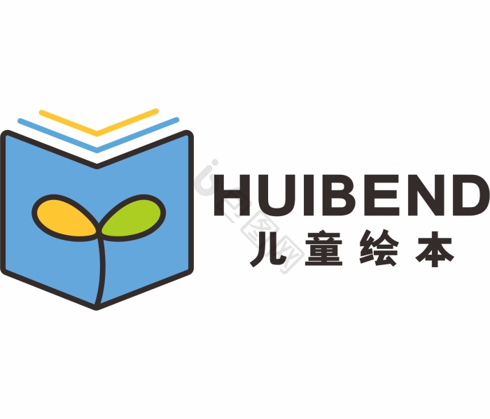 儿童绘本书店教育早教logo标志vi模板-包图网