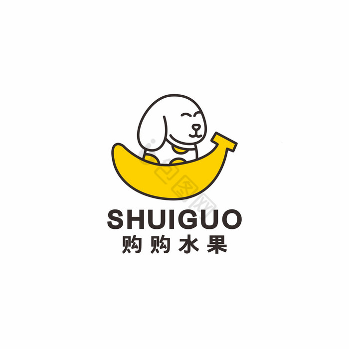 水果超市代购香蕉汁果园LOGO标志VI图片