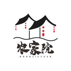 民宿中国风农家院饭店LOGO标志VI