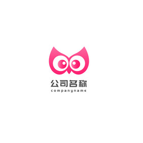 红色猫头鹰娱乐艺术传媒互联网行业logo