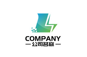 字母L组合冷色通用logo