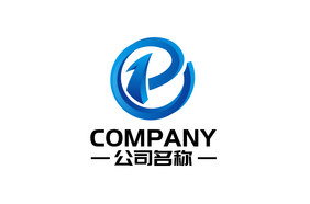 字母P组合通用logo