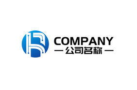 字母R组合冷色通用logo