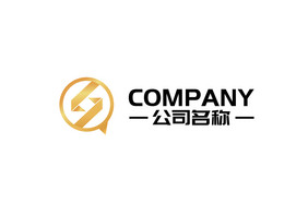 字母S组合金色通用logo