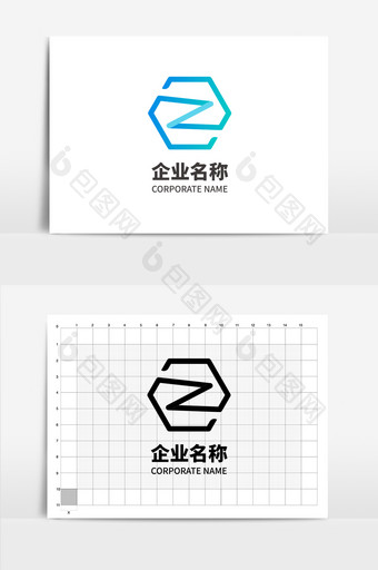 字母Z形状纯字母单字母英文logo图片