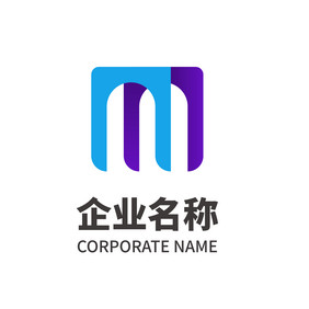 字母M形状m纯字母m单字母logo