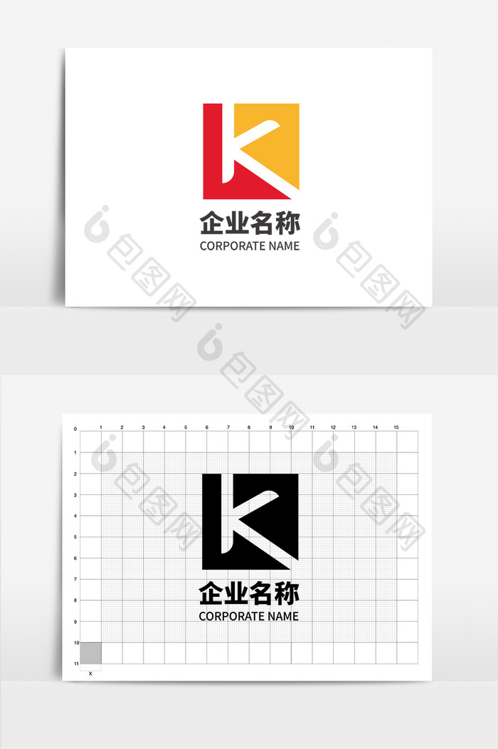 字母K形状k纯字母k单字母logo