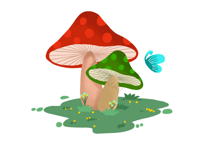 蘑菇草地组合儿童