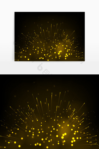 金色发光颗粒矢量图图片