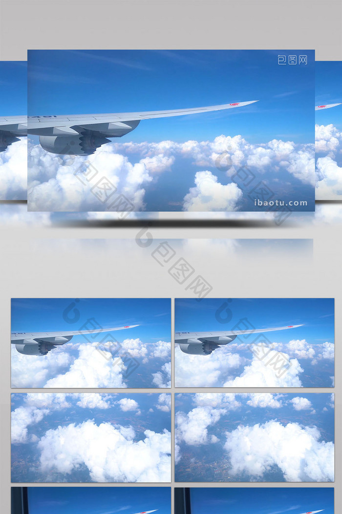 4k飞机在云层穿过实拍视频