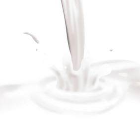 飞溅的白色牛奶液体