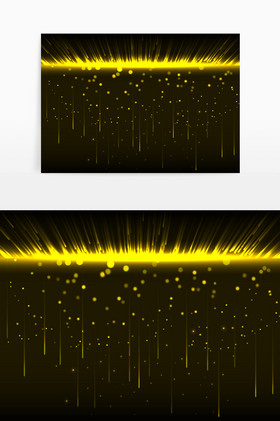 金色颗粒光线光效图