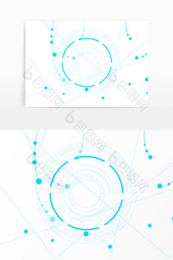 蓝色圆形科技图形图片