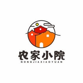 农家小院餐饮民宿餐厅饭店LOGO标志VI