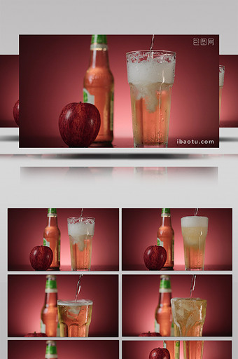 4k夏季饮品夏天清凉啤酒产品广告视频素材图片