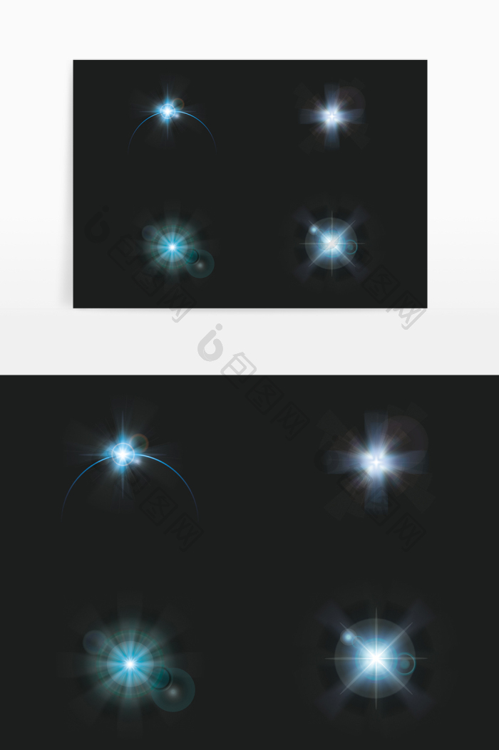 AI光束光效光斑星光png下载-包图网
