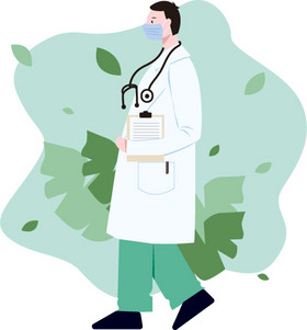 男医生医疗医护医生插画