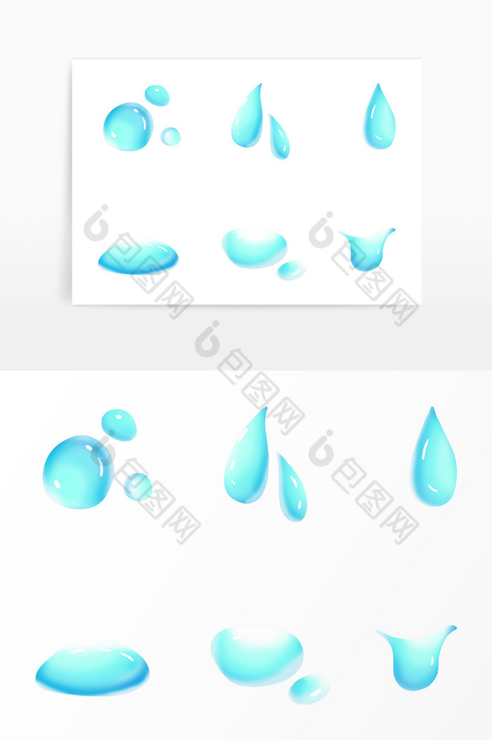 晶莹剔透的水滴组合图片图片