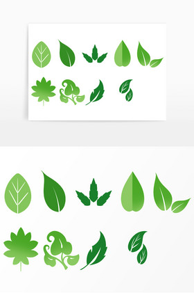 环保叶子组合图片