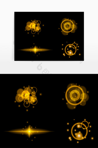 金色炫光光圈矢量图图片
