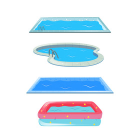 夏季游泳泳池图图片