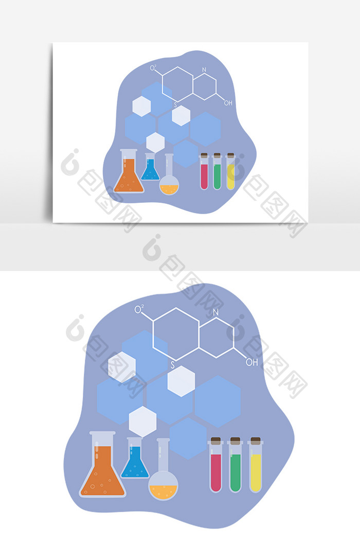 医疗医护器皿医生插画元素