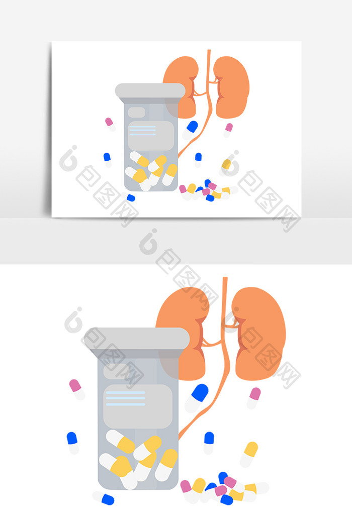 医疗医护器皿医药医生插画元素