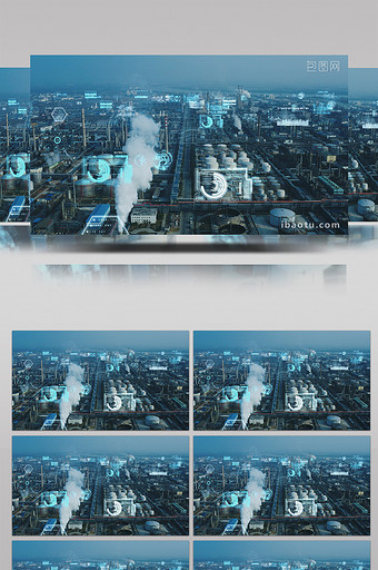 4K科技能源污染高清背景视频图片