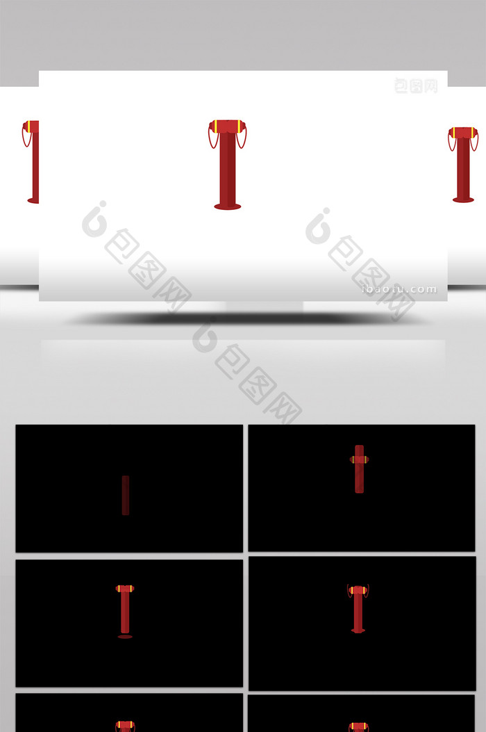 简约扁平画风消防用品类水泵接合器mg动画