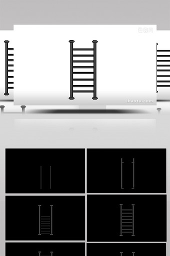 简约扁平画风消防用品类梯子mg动画图片