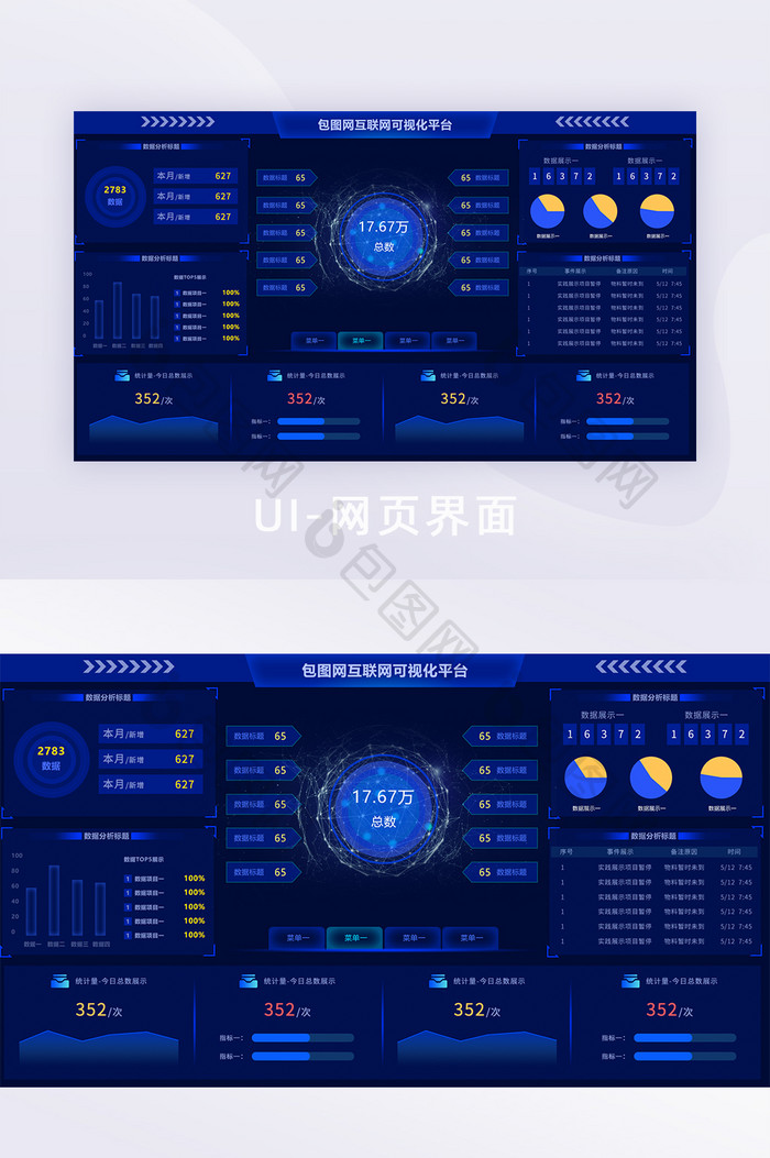 互联网大数据可视化后台