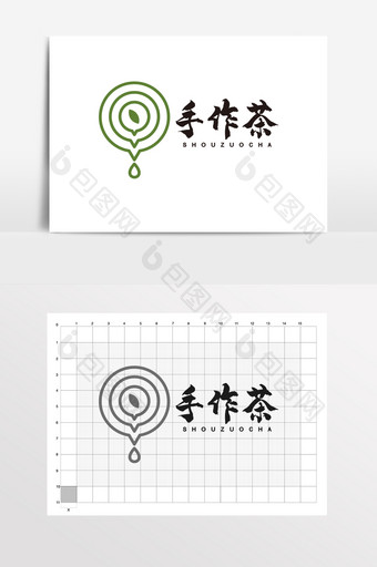 茶楼民宿茶馆茶壶手作LOGO标志VI图片