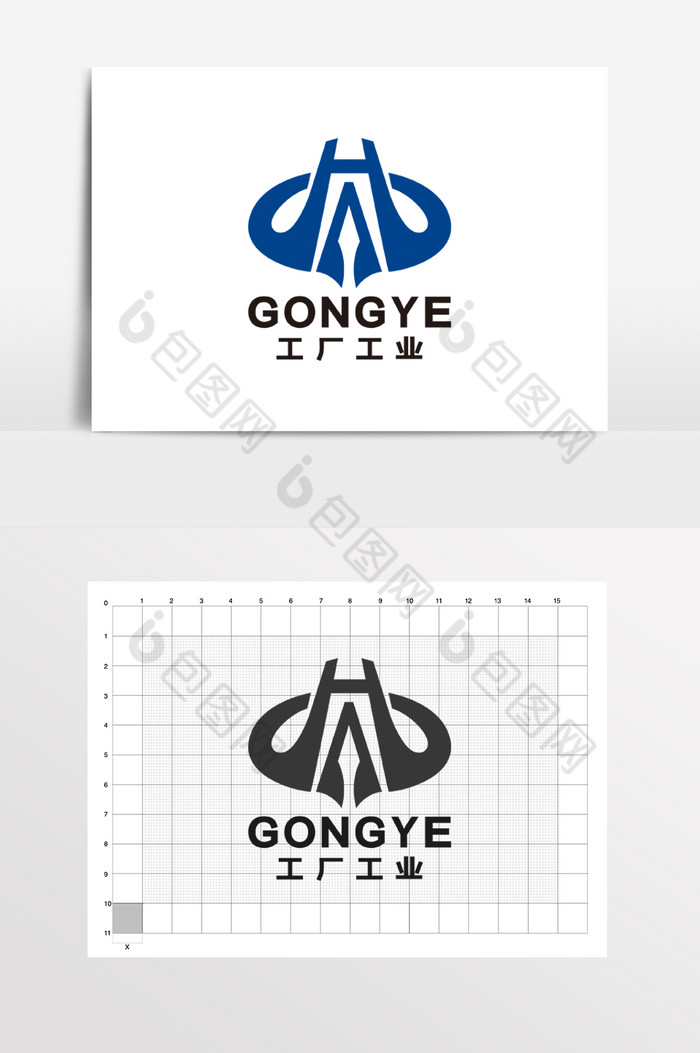 工厂工业科技机械器材logo标志vi图片