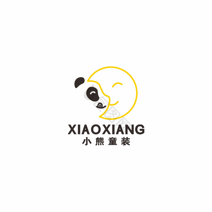 小熊猫童装母婴用品LOGO标志VI图片