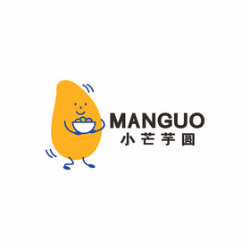 芒果芋圆水果捞卡通餐饮LOGO标志VI