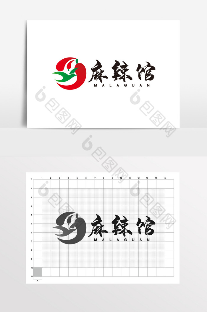 麻辣馆川菜管鸟餐饮LOGO标志VI图片图片