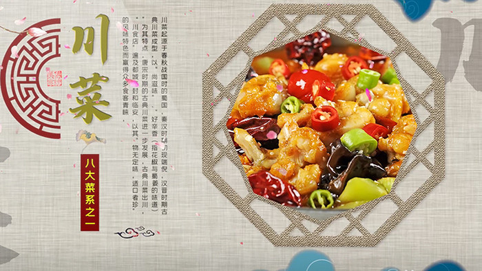 中国传统文化八大菜系PR模版