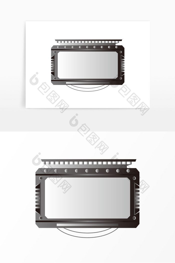 科技机械显示屏矢量图