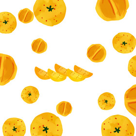 夏天夏季水果橘子底纹