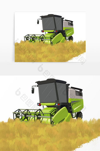 农业农田机械收割机图片
