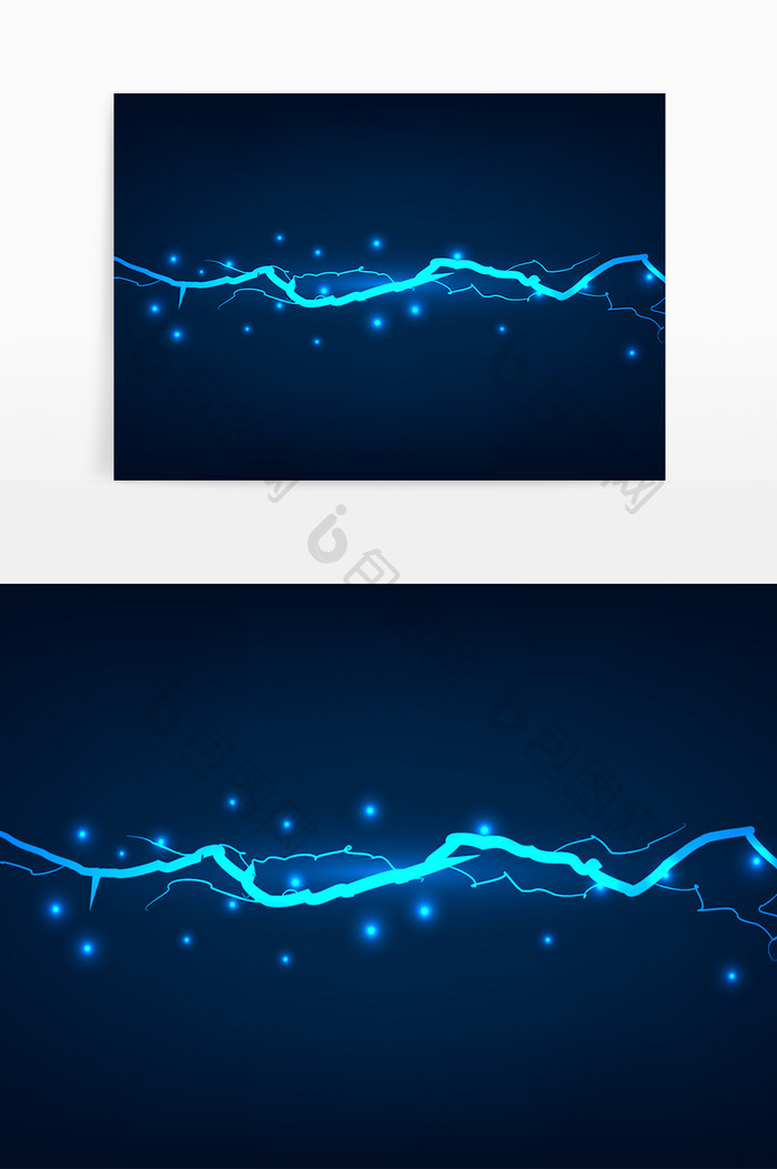 科技闪电线条矢量图