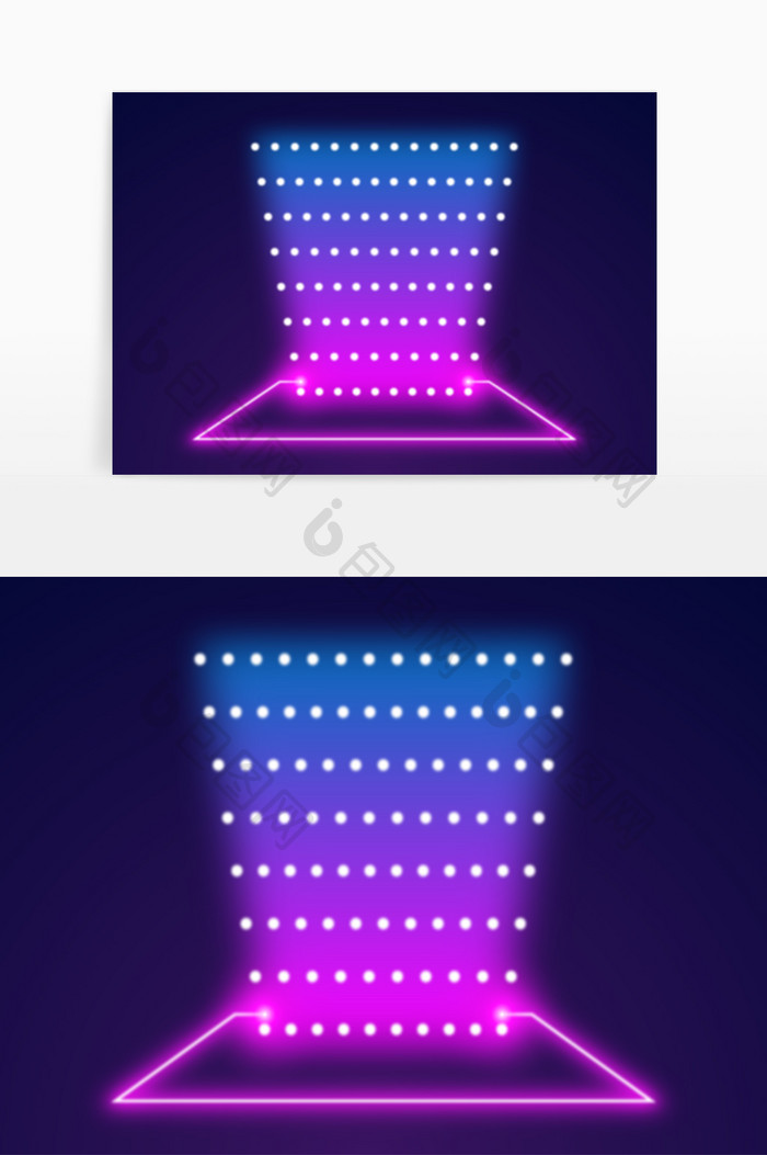 渐变霓虹灯空间矢量图