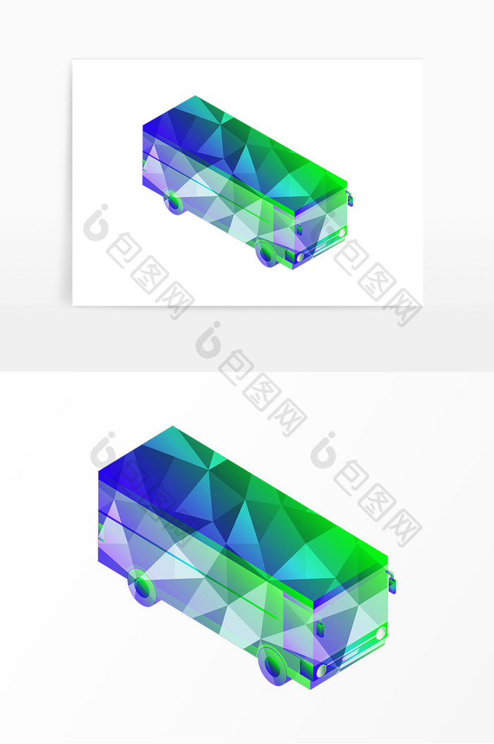 科技工业公交车矢量图