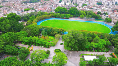 航拍福建泉州中山公园