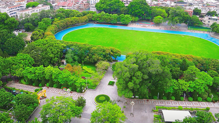 航拍福建泉州中山公园