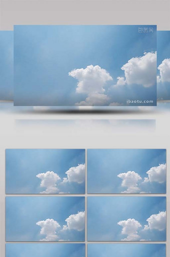 4K航拍延时摄影蓝天白云云层变化图片