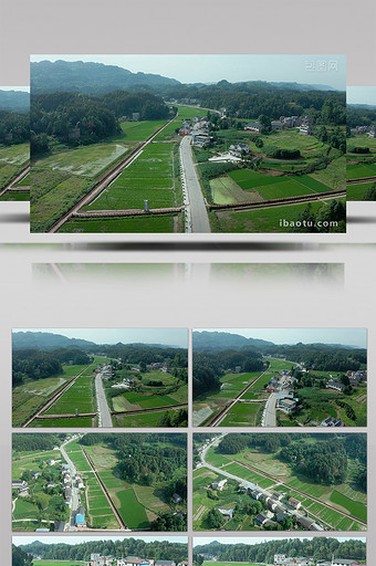 4k航拍乡村房屋农田农业经济发展图片