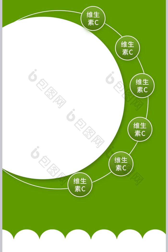 绿色简约水果荔枝生鲜电商淘宝详情页模板