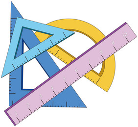 手绘尺子教育元素